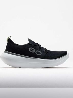 Oofos OOmg Stride Men’s 8 Black Low Top Recovery Sneakers Lace Up Comfort Shoes